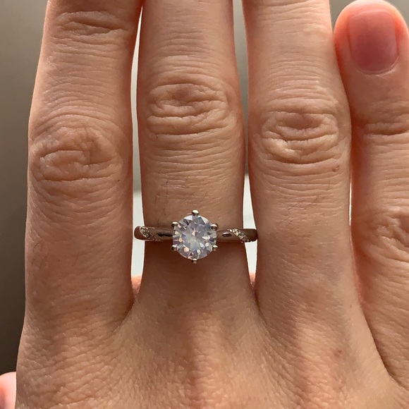 Gorgeous 925 Silver Ring Women White Sapphire - Picture 7 of 8